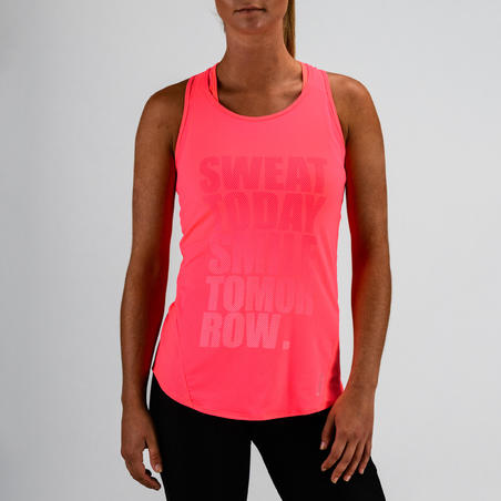 120 Women's Cardio Fitness Tank Top - Pink Print
