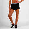 100 Women's Cardio Fitness Loose Shorts - Black