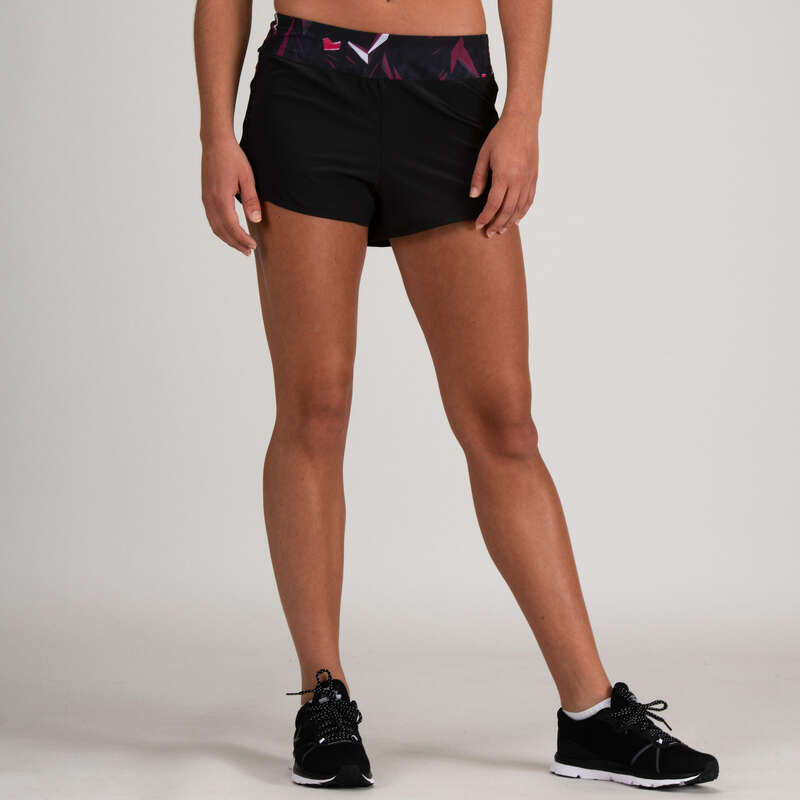 FITNESS CARDIO CONFIRMED WOMAN CLOTHING - FST 500 Loose-Fit Shorts Black DOMYOS
