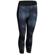 TAJICE ZA KARDIO FITNESS 120 ŽENSKE POLUDUGE SIVE S OTISKOM