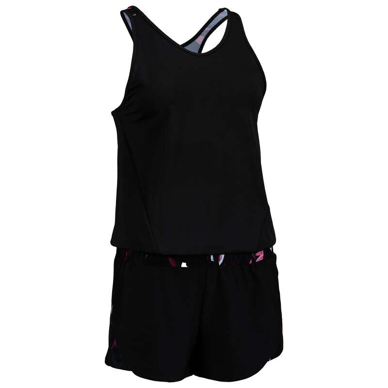 FITNESS CARDIO CONFIRMED WOMAN CLOTHING - FJS 500 Romper - Black DOMYOS