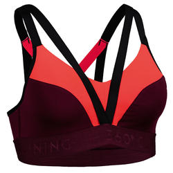 520 Women's Cardio Fitness Sports Bra - Burgundy/Pink