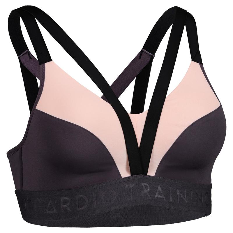 Promo Brassière fitness maintien léger 140 violette chez Decathlon