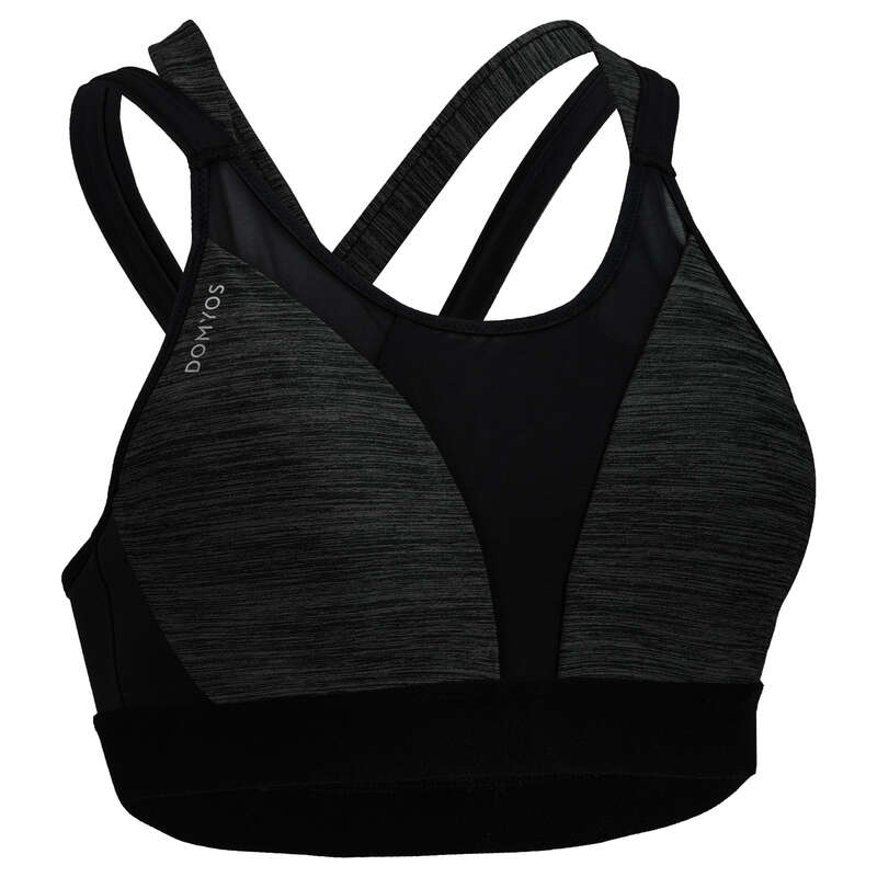 DOMYOS 520 Women's Cardio Fitness Sports Bra Heather...