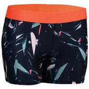 KRATKE HLAČE ZA KARDIO FITNESS 500 ŽENSKE TAMNOPLAVE S OTISKOM