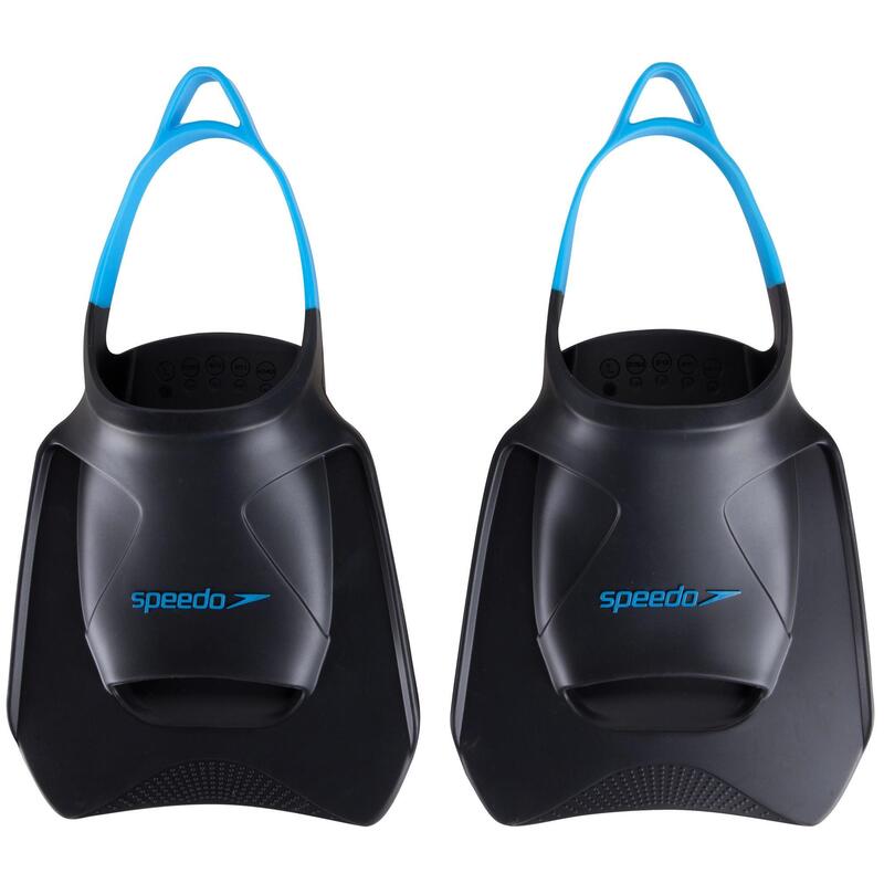 Korte zwemvliezen Biofuse fitness fins grijs/blauw