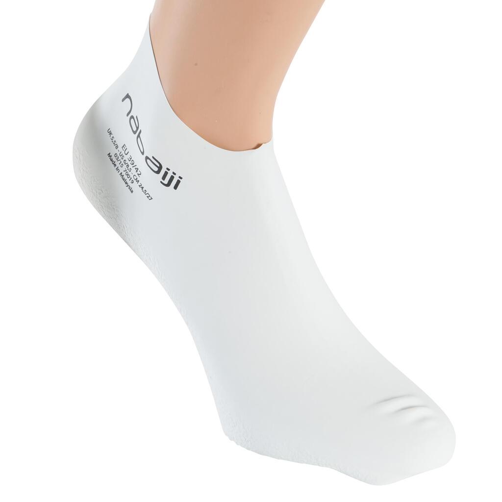 Adult Silatex Swimming Socks -White