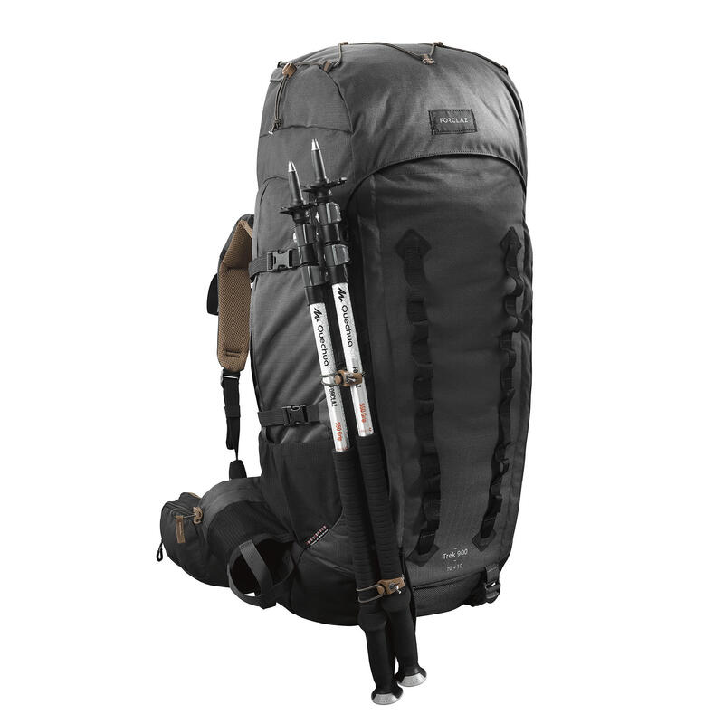 Sac A Dos De Trekking En Montagne Homme Trek 900 Symbium 70 10l Anthracite Forclaz Decathlon