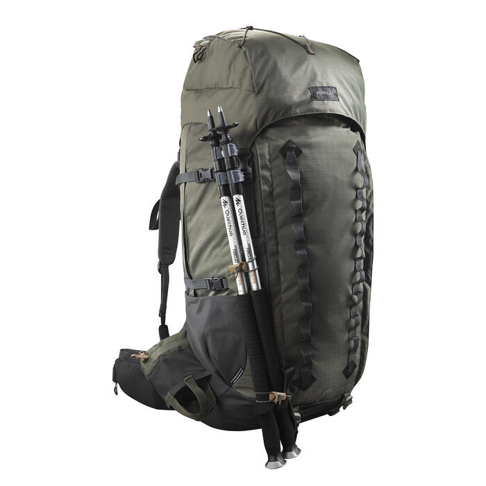Sac A Dos De Trekking En Montagne Homme Trek 900 Symbium 90 10l Kaki Forclaz Decathlon