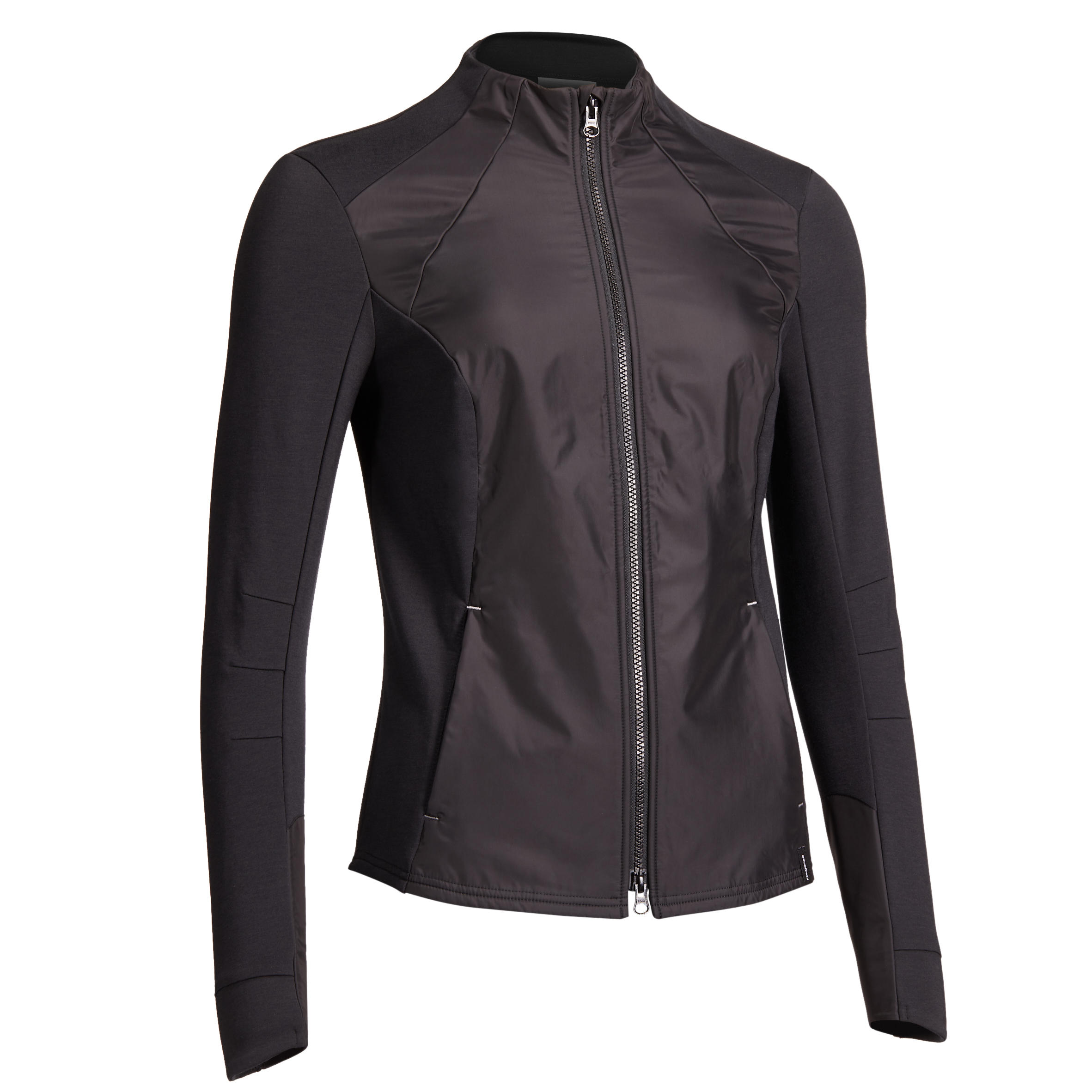 Fouganza Sweatshirt 500 Voor Dames Ruitersport Zwart fouganza kopen in de aanbieding