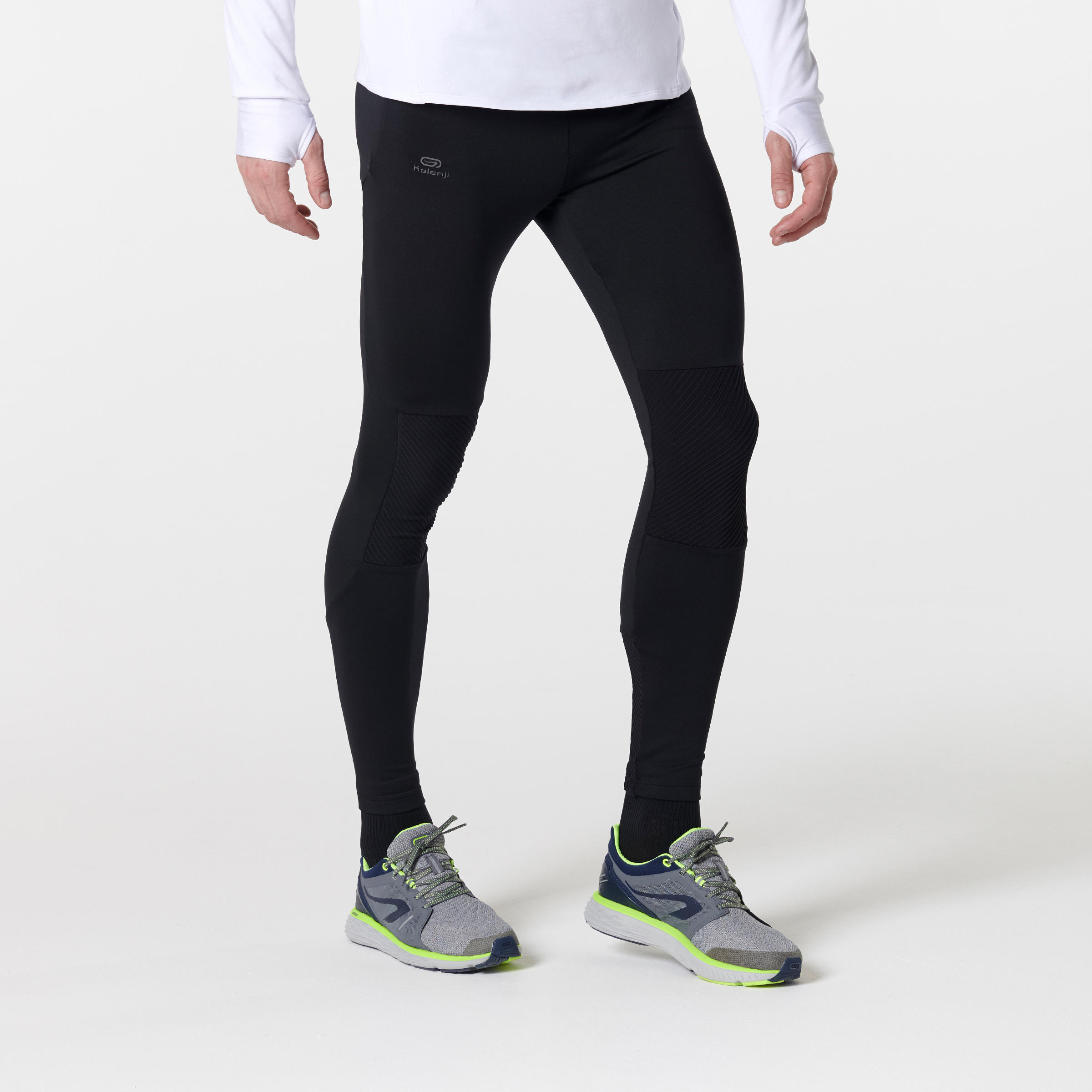 Buy Kalenji Warm Men's Running Tights Black Online | Decathlon