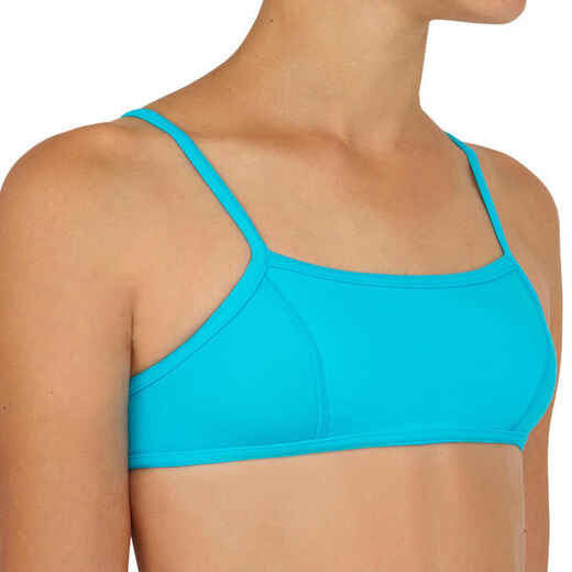 
      GIRLS’ two-piece SURFING swimsuit BIKINI TOP BALI 100 - BLUE
  