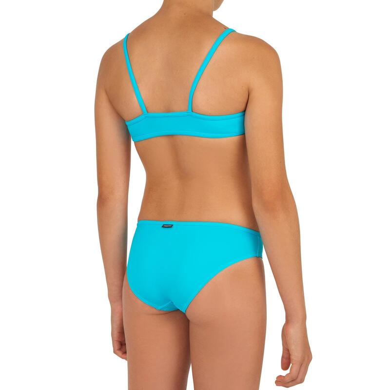 Bikini voor surfen meisjes Bali 100 topje zonder sluiting blauw