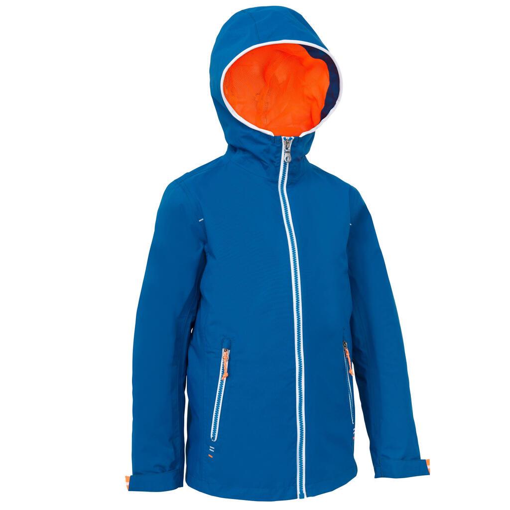 100 kids' waterproof sailing oilskin - blue new