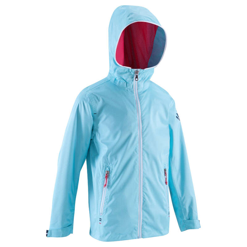 CRUISING RAINY AND COLD WEATHER JR Sailing - 100 Kids' Oilskin AO Blue New TRIBORD - Sailing Clothing