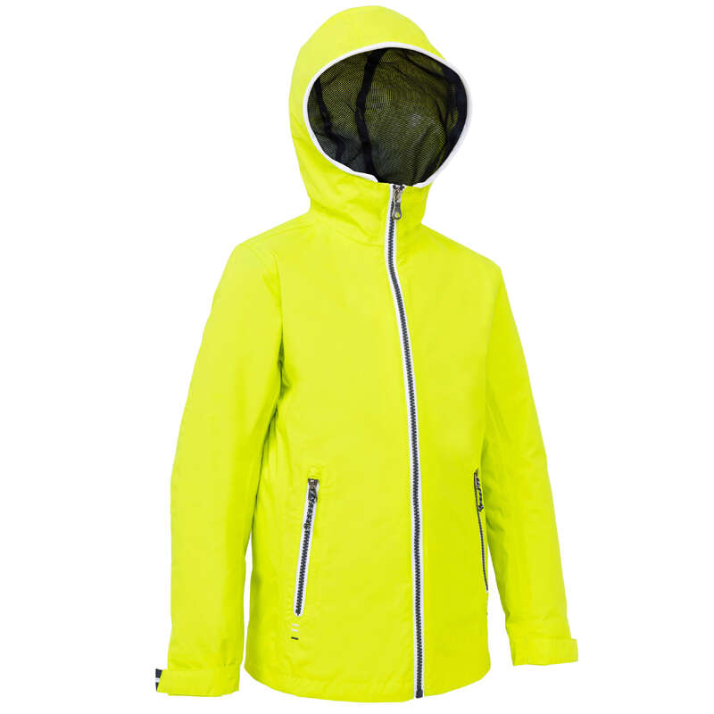 CRUISING RAINY AND COLD WEATHER JR Sailing - 100 Kids' Oilskin - Yellow EU TRIBORD - Sailing Clothing