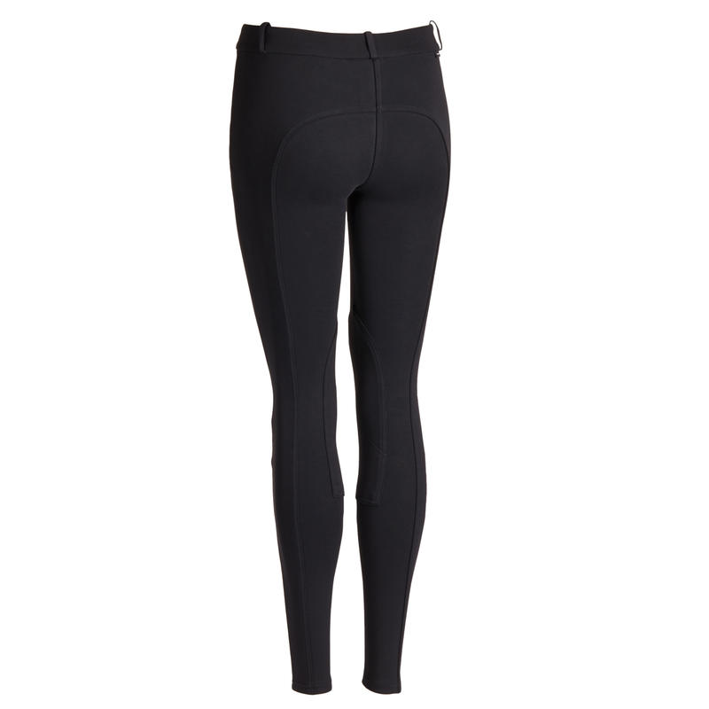 100 Women's Horse Riding Jodhpurs - Black - Decathlon