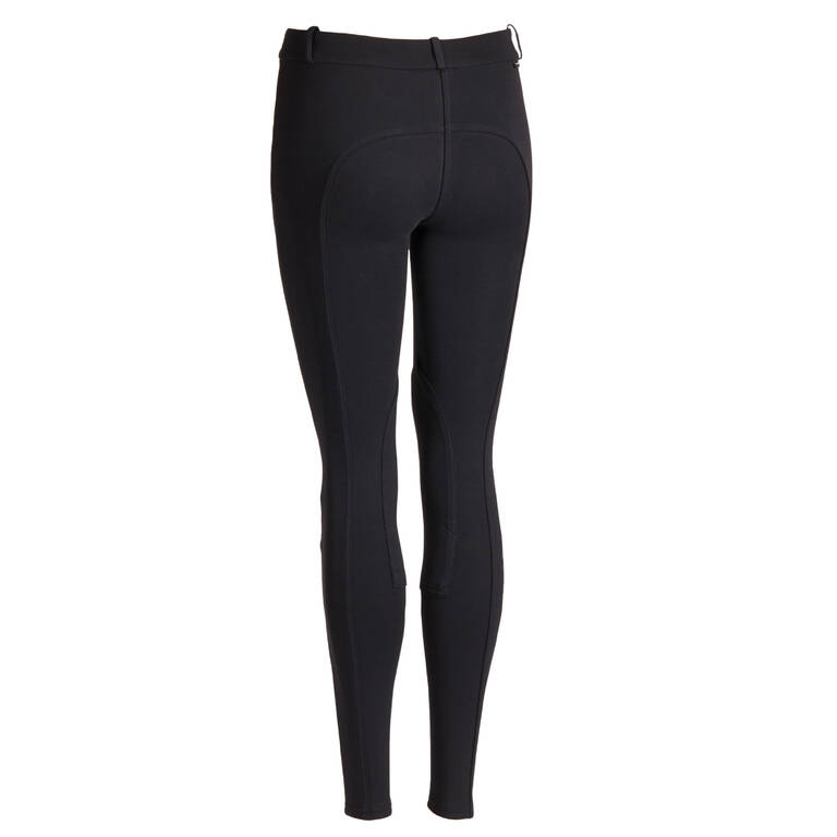 Women's Horse Riding Jodhpurs 100 - Black