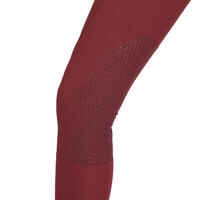 560 Jump Women's Horse Riding Silicone Patch Jodhpurs - Burgundy