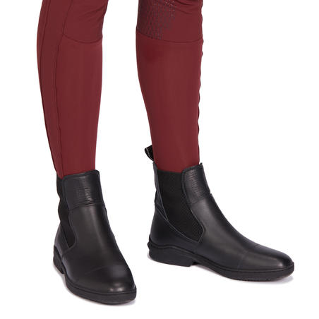 Pantalon équitation femme 560 JUMP basanes silicone bordeaux