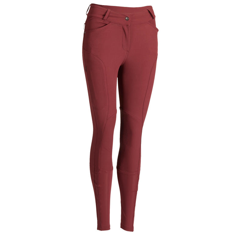 560 Jump Women's Horseback Riding Silicone Patch Jodhpurs - Burgundy 560 Jump Women's Horseback Riding Silicone Patch Jodhpurs - Burgundy