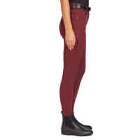 560 Jump Women's Horse Riding Silicone Patch Jodhpurs - Burgundy