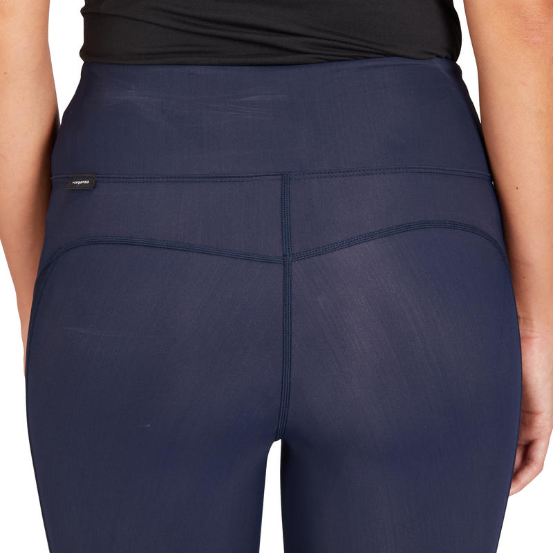 Women's Horse Riding Leggings 100 Light Navy Decathlon
