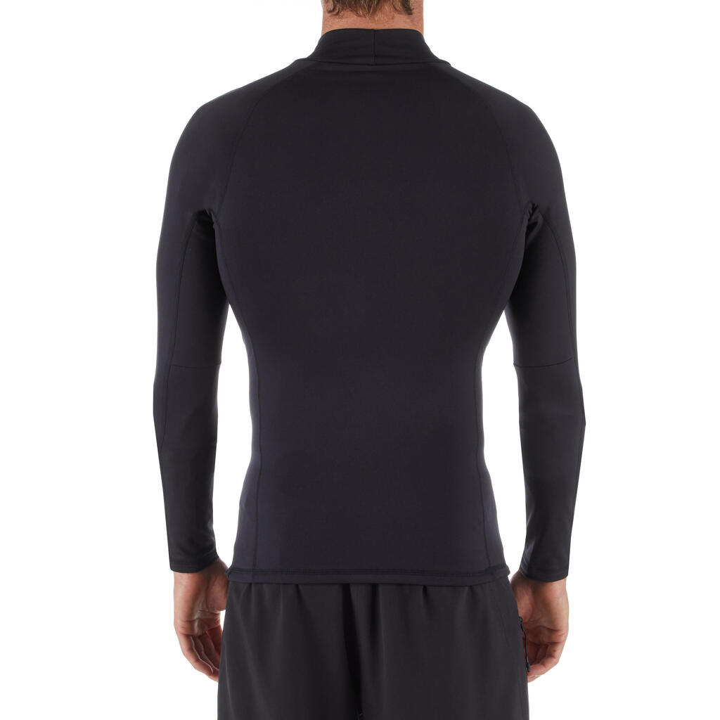 Vīriešu termo flīsa sērfošanas T krekls ar garām piedurknēm “900”, melns