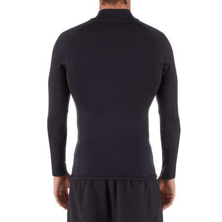 Tee shirt surf top thermique 900 polaire Manches Longues Homme Noir - Maroc, achat en ligne