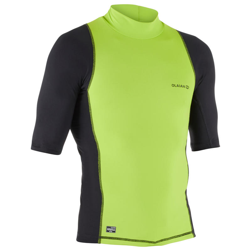 T-shirt anti-uv surf haut 500 manches courtes homme vert T-shirt anti-uv surf haut 500 manches courtes homme vert