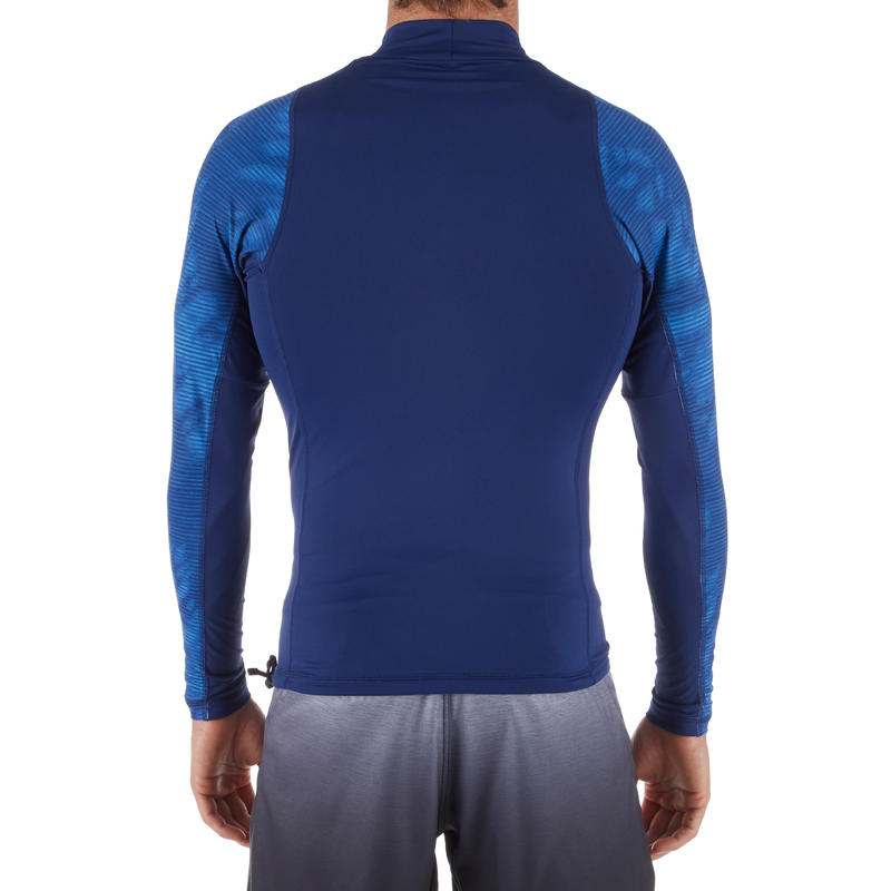 500 Men's Long Sleeve UV Protection Surfing Top TShirt Cosmos Blue