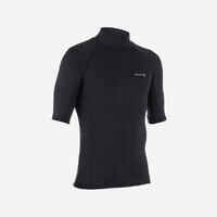 Vyriški trumparankoviai banglenčių sporto marškinėliai „900“ su flisu, juodi
