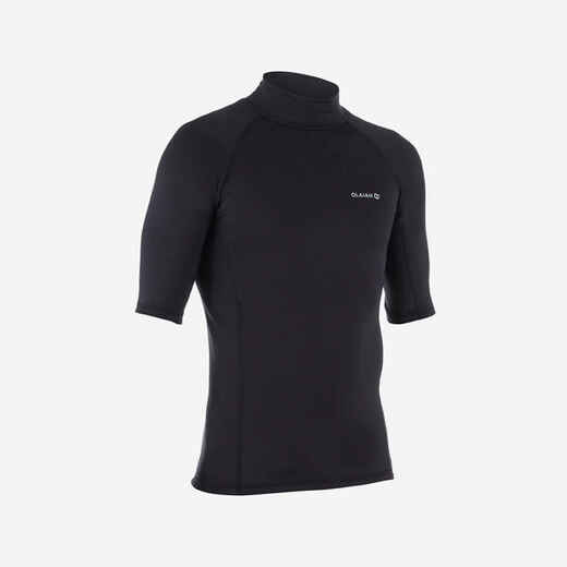 
      Men's surfing short-sleeve thermal fleece top T-shirt 900 - Black
  