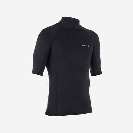 Tee shirt thermique polaire Homme Manches Courtes surf 900 Noir