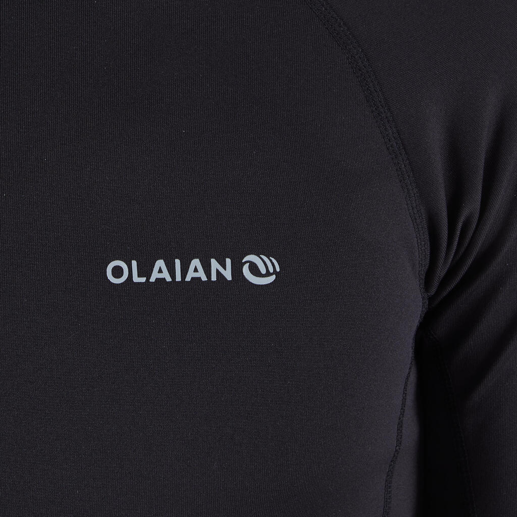 Pánske hrejivé tričko 900 proti UV žiareniu s krátkym rukávom na surf čierne
