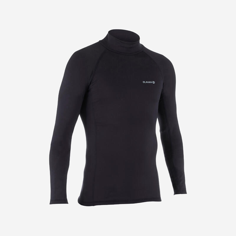 Thermische rashguard met lange mouwen voor surfen heren 900 zwart