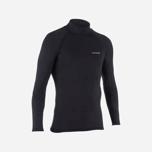 UV-Shirt langarm Herren UV-Schutz 50+ 900 Fleece schwarz