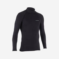 Tee shirt thermique polaire Homme Manches longues surf 900 Noir