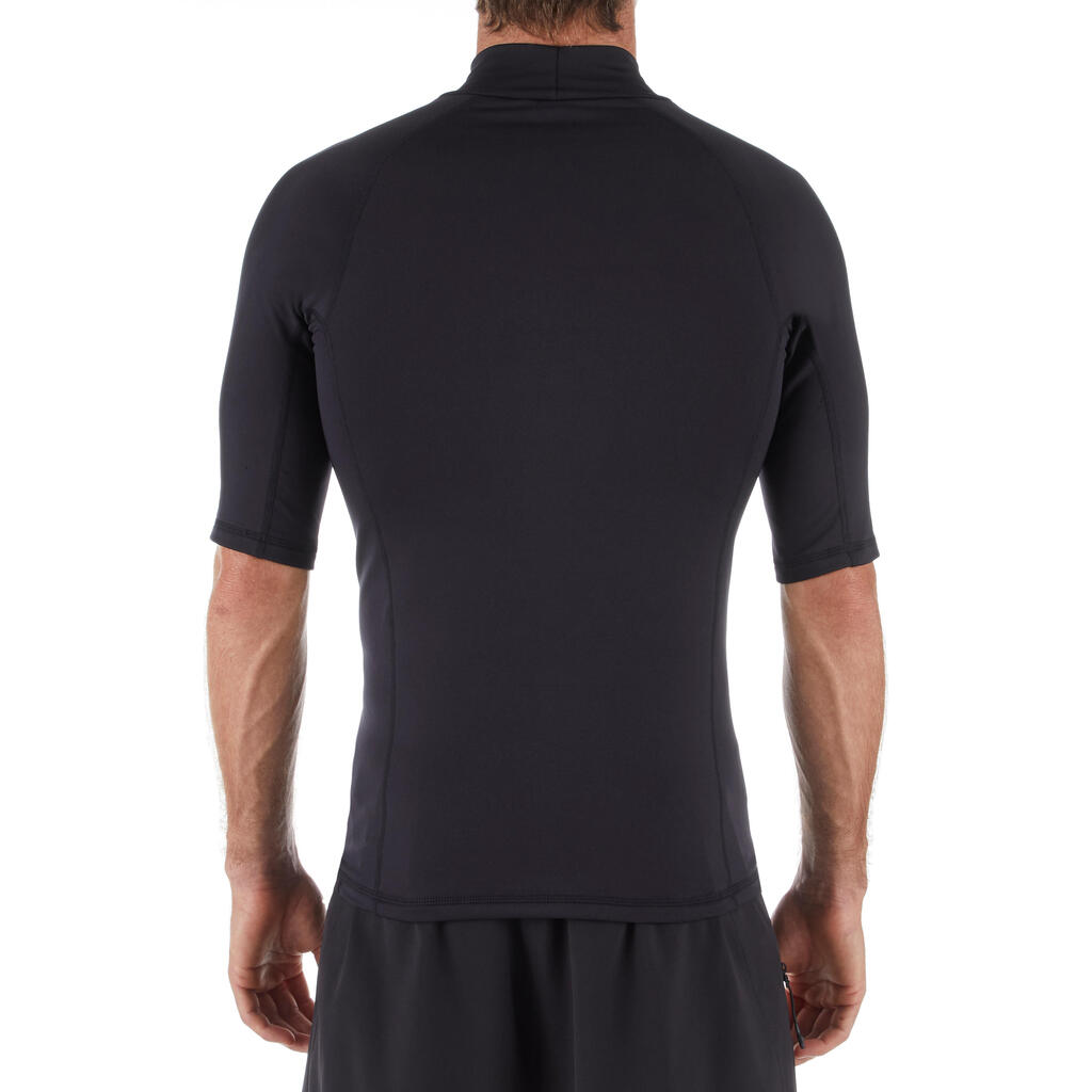 Top polaire surf 900 Homme manches courtes - Noir