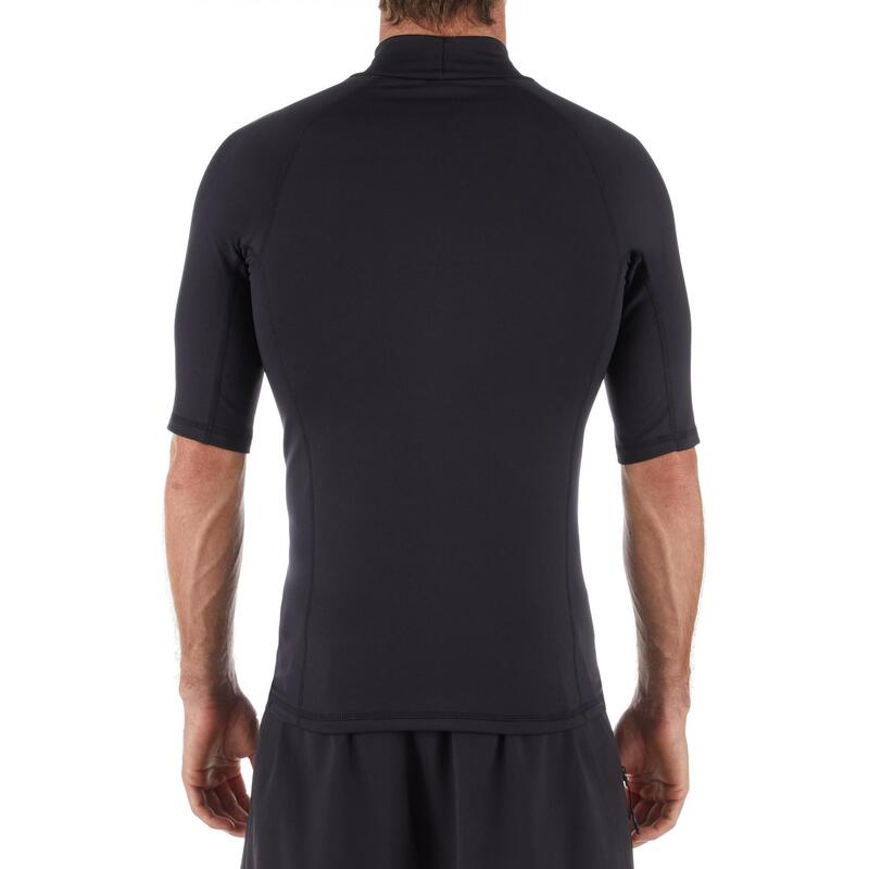 Top polaire surf 900 Homme manches courtes - Noir