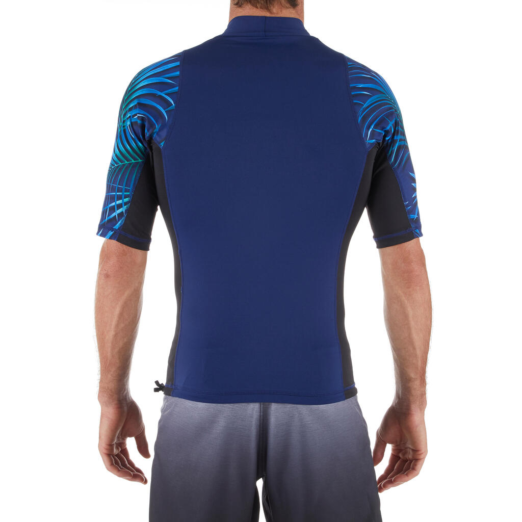 UV-Shirt kurzarm Surfen UV-Top 500 Herren neon Muster
