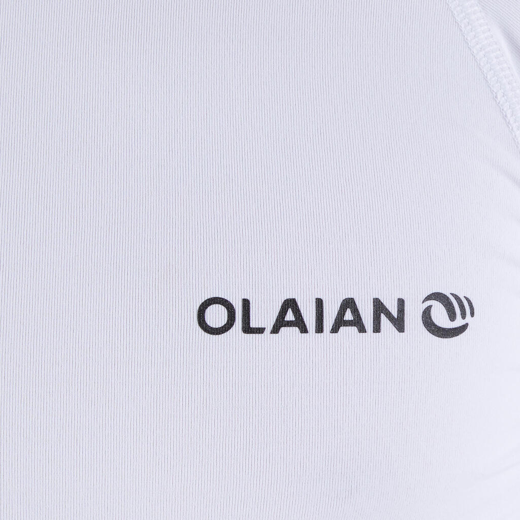 Camiseta de protección solar manga larga para hombre Olaian UV Top 100 gris