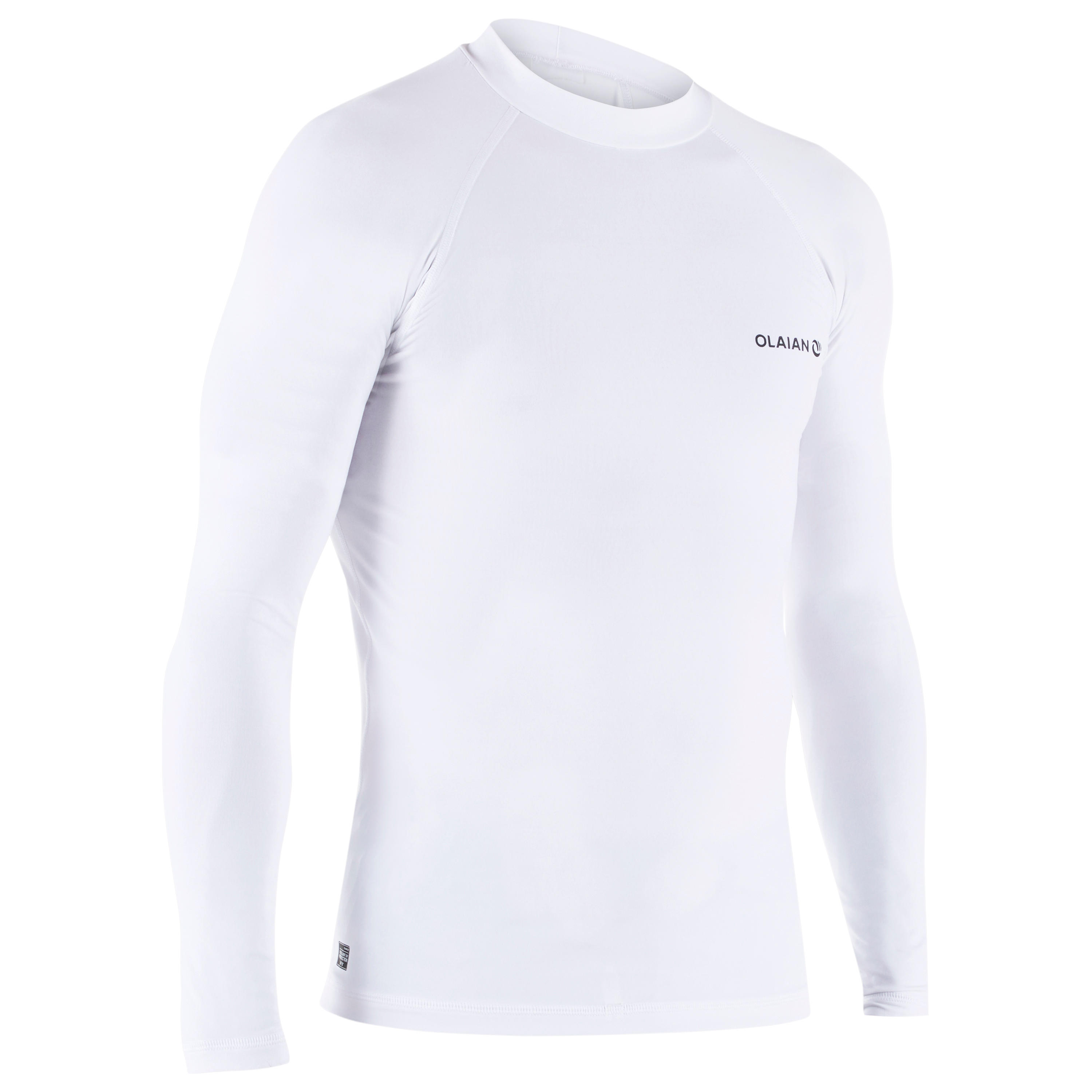 Women’s Anti-UV Long-Sleeve Surfing Rash Guard - 100 Greige