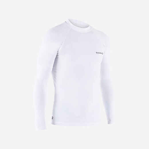 
      Majica dugih rukava s UV zaštitom za surfanje 100 muška bijela
  