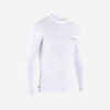 Pánske tričko 100 s ochranou proti UV dlhý rukáv biele