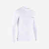 POLERA ANTI-UV SURF HOMBRE 100 BLANCO MANGA LARGA