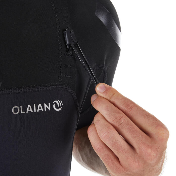 Combinaison Surf shorty 900 Néoprène 2mm No Zip Homme noire Olaian