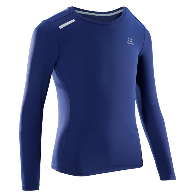 Sun Protect children's athletics longsleeved Tshirt dark blue