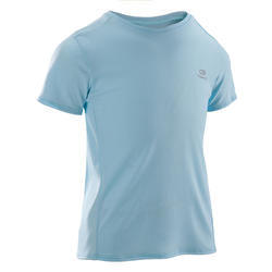 Tee Shirt Athlétisme run dry enfant bleu ciel