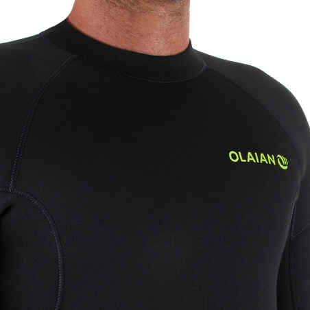 Men's Surfing 4/3 mm Neoprene Wetsuit 100 - Black